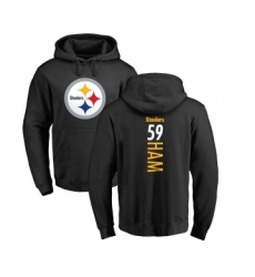 Football Pittsburgh Steelers #59 Jack Ham Black Backer Pullover Hoodie
