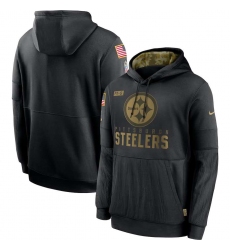 Men's NFL Pittsburgh Steelers 2020 Salute To Service Black Pullover Hoodie