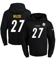 NFL Men's Nike Pittsburgh Steelers #27 J.J. Wilcox Black Name & Number Pullover Hoodie