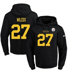 NFL Men's Nike Pittsburgh Steelers #27 J.J. Wilcox Black(Gold No.) Name & Number Pullover Hoodie