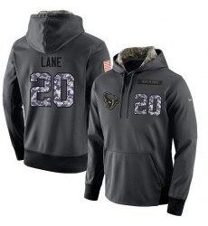 NFL Men's Nike Houston Texans #20 Jeremy Lane Stitched Black Anthracite Salute to Service Player Performance Hoodie