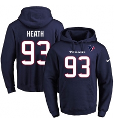 NFL Men's Nike Houston Texans #93 Joel Heath Navy Blue Name & Number Pullover Hoodie