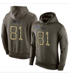 NFL Nike Tennessee Titans #81 Jonnu Smith Green Salute To Service Men's Pullover Hoodie