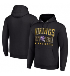 Men's Minnesota Vikings Black Throwback Logo Pullover Hoodie