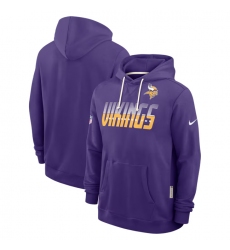 Men's Minnesota Vikings Purple Sideline Standard Issue Top Prospect Dri-FIT Hoodie