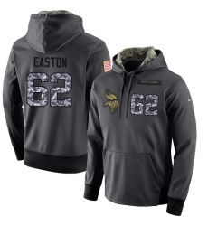 NFL Men's Nike Minnesota Vikings #62 Nick Easton Stitched Black Anthracite Salute to Service Player Performance Hoodie