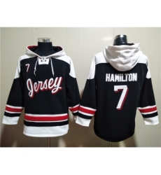 Men's New Jersey Devils #7 Dougie Hamilton Black White Ageless Must-Have Lace-Up Pullover Hoodie