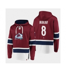 Men's Colorado Avalanche #8 Cale Makar Burgundy All Stitched Sweatshirt Hoodie