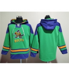 Men's Anaheim Ducks Blank Green Ageless Must-Have Lace-Up Pullover Hoodie