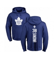 Hockey Toronto Maple Leafs #61 Nic Petan Royal Blue Backer Pullover Hoodie