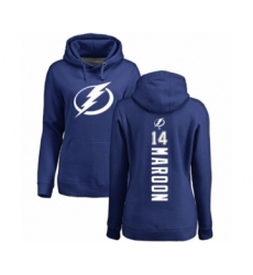 Hockey Women's Tampa Bay Lightning #14 Patrick Maroon Royal Blue Backer Pullover Hoodie