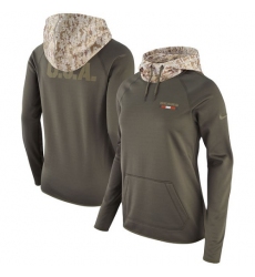 NFL Women's Chicago Bears Nike Olive Salute to Service Performance Pullover Hoodie