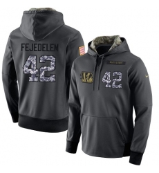 NFL Men's Nike Cincinnati Bengals #42 Clayton Fejedelem Stitched Black Anthracite Salute to Service Player Performance Hoodie