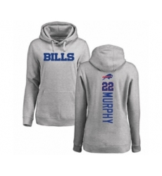 Football Women's Buffalo Bills #22 Marcus Murphy Ash Backer Pullover Hoodie