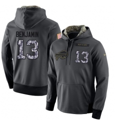 NFL Men's Nike Buffalo Bills #13 Kelvin Benjamin Stitched Black Anthracite Salute to Service Player Performance Hoodie