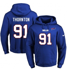 NFL Men's Nike Buffalo Bills #91 Cedric Thornton Royal Blue Name & Number Pullover Hoodie