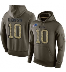 NFL Nike Buffalo Bills #10 Deonte Thompson Green Salute To Service Men's Pullover Hoodie