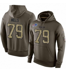 NFL Nike Buffalo Bills #79 Jordan Mills Green Salute To Service Men's Pullover Hoodie