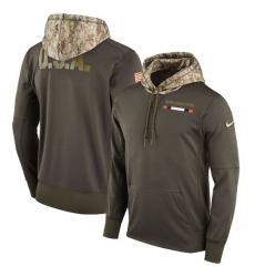 NFL Men's Denver Broncos Nike Olive Salute to Service Sideline Therma Pullover Hoodie