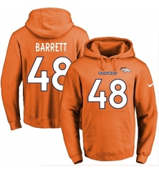 NFL Men's Nike Denver Broncos #48 Shaquil Barrett Orange Name & Number Pullover Hoodie