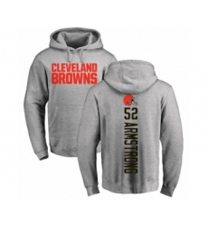Football Cleveland Browns #52 Ray-Ray Armstrong Ash Backer Pullover Hoodie