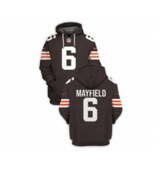 Men's Cleveland Browns #6 Baker Mayfield 2021 New Brown Pullover Football Hoodie