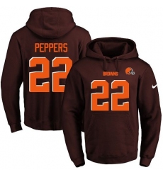 NFL Men's Nike Cleveland Browns #22 Jabrill Peppers Brown Name & Number Pullover Hoodie