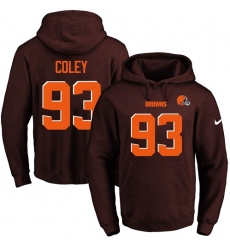 NFL Men's Nike Cleveland Browns #93 Trevon Coley Brown Name & Number Pullover Hoodie