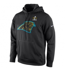 NFL Men's Carolina Panthers Nike Black Super Bowl 50 Bound Team Travel Performance Pullover Hoodie