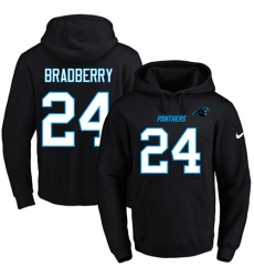 NFL Men's Nike Carolina Panthers #24 James Bradberry Black Name & Number Pullover Hoodie