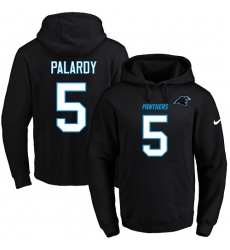 NFL Men's Nike Carolina Panthers #5 Michael Palardy Black Name & Number Pullover Hoodie