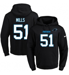 NFL Men's Nike Carolina Panthers #51 Sam Mills Black Name & Number Pullover Hoodie