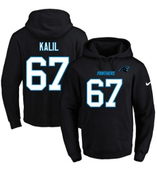 NFL Men's Nike Carolina Panthers #67 Ryan Kalil Black Name & Number Pullover Hoodie