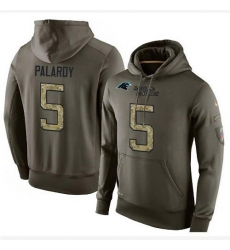 NFL Nike Carolina Panthers #5 Michael Palardy Green Salute To Service Men's Pullover Hoodie