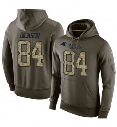 NFL Nike Carolina Panthers #84 Ed Dickson Green Salute To Service Men's Pullover Hoodie