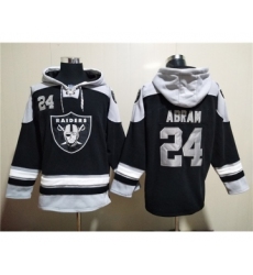 Men's Las Vegas Raiders #24 Johnathan Abram Black Ageless Must-Have Lace-Up Pullover Hoodie
