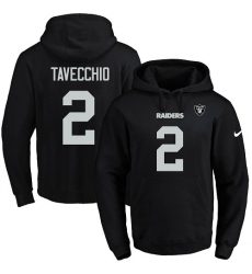 NFL Men's Nike Oakland Raiders #2 Giorgio Tavecchio Black Name & Number Pullover Hoodie