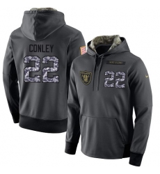 NFL Nike Oakland Raiders #22 Gareon Conley Stitched Black Anthracite Salute to Service Player Performance Hoodie