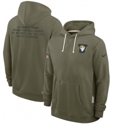 Men's Los Angeles Rams Olive 2025 Salute to Service Pullover Hoodie