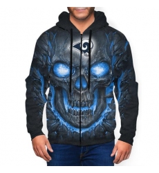 Skull Lava Rams Men's Zip Hooded Sweatshirt2