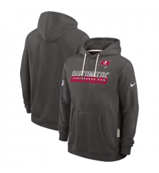 Men's Tampa Bay Buccaneers Pewter Sideline Standard Issue Top Prospect Dri-FIT Hoodie