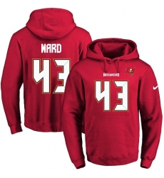 NFL Men's Nike Tampa Bay Buccaneers #43 T.J. Ward Red Name & Number Pullover Hoodie