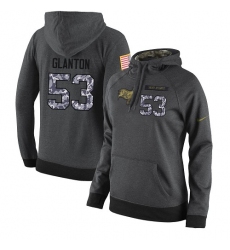 NFL Women's Nike Tampa Bay Buccaneers #53 Adarius Glanton Stitched Black Anthracite Salute to Service Player Performance Hoodie