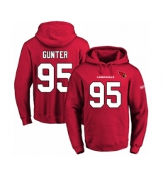Football Men's Arizona Cardinals #95 Rodney Gunter Red Name & Number Pullover Hoodie