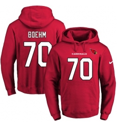 NFL Men's Nike Arizona Cardinals #70 Evan Boehm Red Name & Number Pullover Hoodie