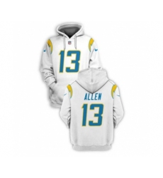 Men's Los Angeles Chargers #13 Keenan Allen 2021 White Pullover Football Hoodie
