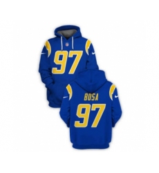 Men's Los Angeles Chargers #97 Joey Bosa 2021 Royal Pullover Football Hoodie