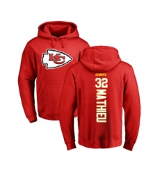 Football Kansas City Chiefs #32 Tyrann Mathieu Red Backer Pullover Hoodie