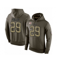 Football Men's Kansas City Chiefs #29 Kendall Fuller Green Salute To Service Pullover Hoodie