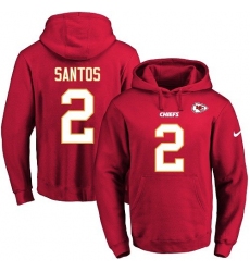 NFL Men's Nike Kansas City Chiefs #2 Cairo Santos Red Name & Number Pullover Hoodie